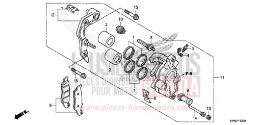 FRONT BRAKE CALIPER CRF250RE de 2014